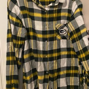 Green Bay Packers football flannel